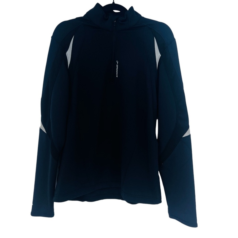 Brooks Women’s 1/2 Zip Black Running Shirt‎ Size M